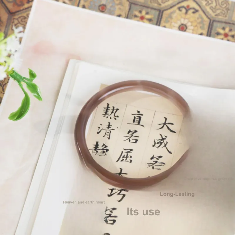 Clear Snow Chalcedony Jade Bangles Unisex-1