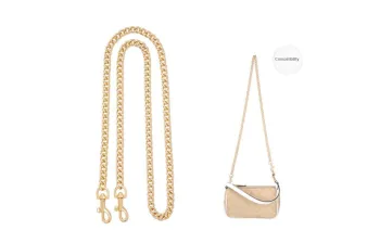 Lan Bao Fan Metal Bag Accessory Extender Chain Accessories Bag Accessory Unisex Gold-Tone