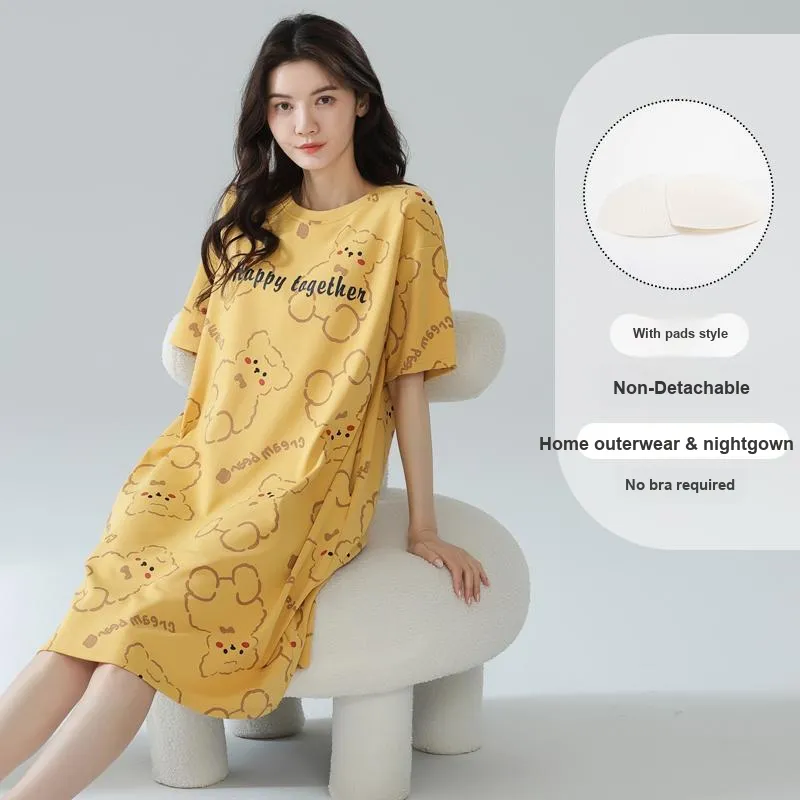 MIIOW Nightgown Women's Cream Yellow-6