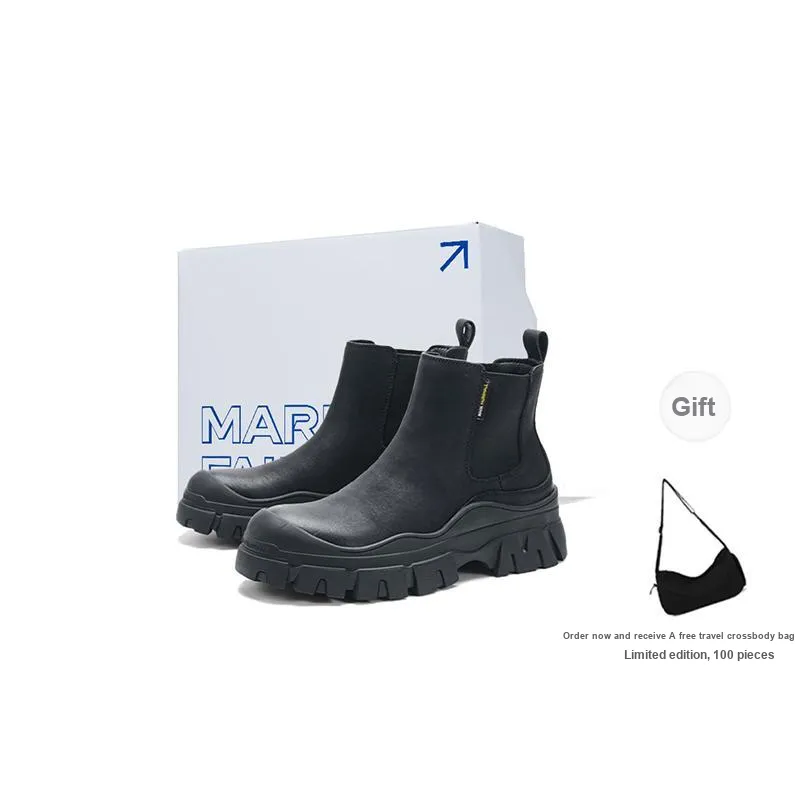 FAIRWHALE Size 1-11 With Travel Bag Attractive Fall And Winter Ankle Boots Men's