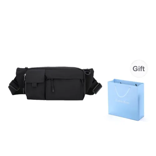 COLINS KEIRS Oxford Sports Commute One Shoulder Crossbody Sling Bag Cycling Bag Fanny Pack Regular Men's Black