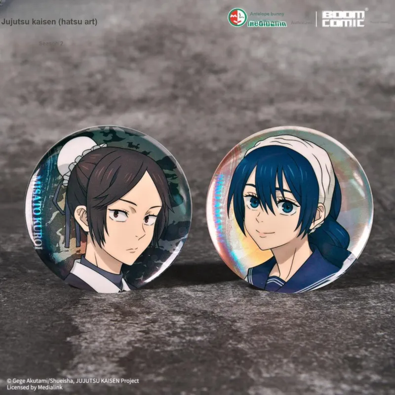 BOOM COMIC Jujutsu Kaisen Season 2 Episode 14 Blind Draw Laser Light Column Badge Satoru Gojo Official Valley Badges-3