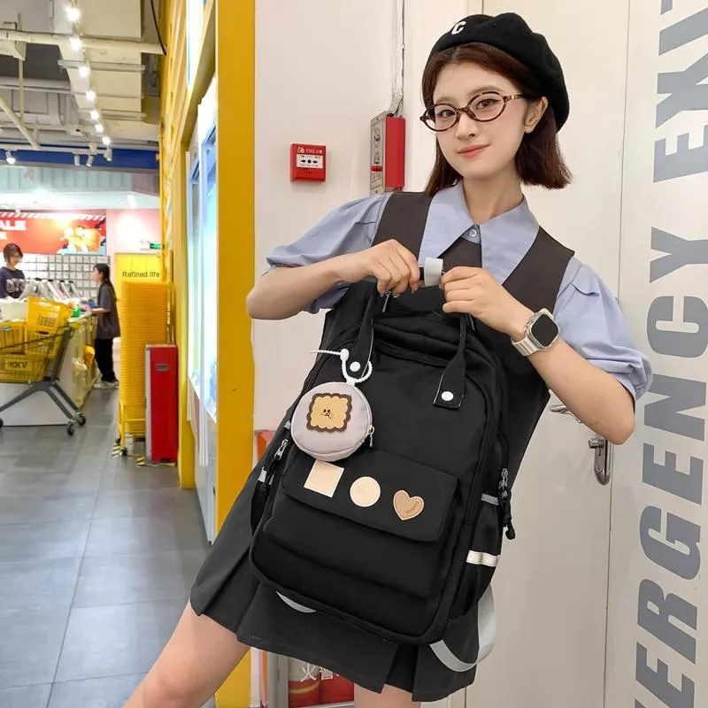 Yalu Nylon Backpack Unisex Multicolor-5