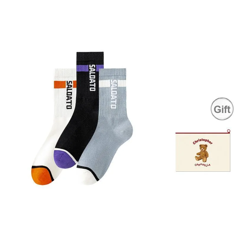 Caramella Mid Calf Socks Men's Shopping Bag Combo Set-15