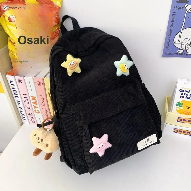 Alcohol Dragon Corduroy Backpack Women's Multicolor-22