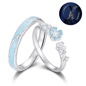ZSY Silver 925 Ring Couple Rings Unisex