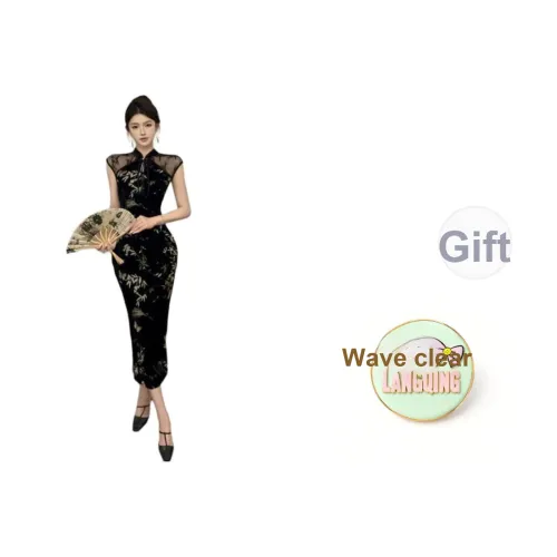 LANGQING Без рукавов Платье Женское