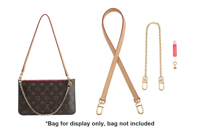 Luxury Care Artisan Workshop Cow Leather Bag Strap Women's Beige-6
