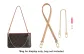 60cm Underarm Cow Leather Shoulder Strap-Smaller Bag Modified Set