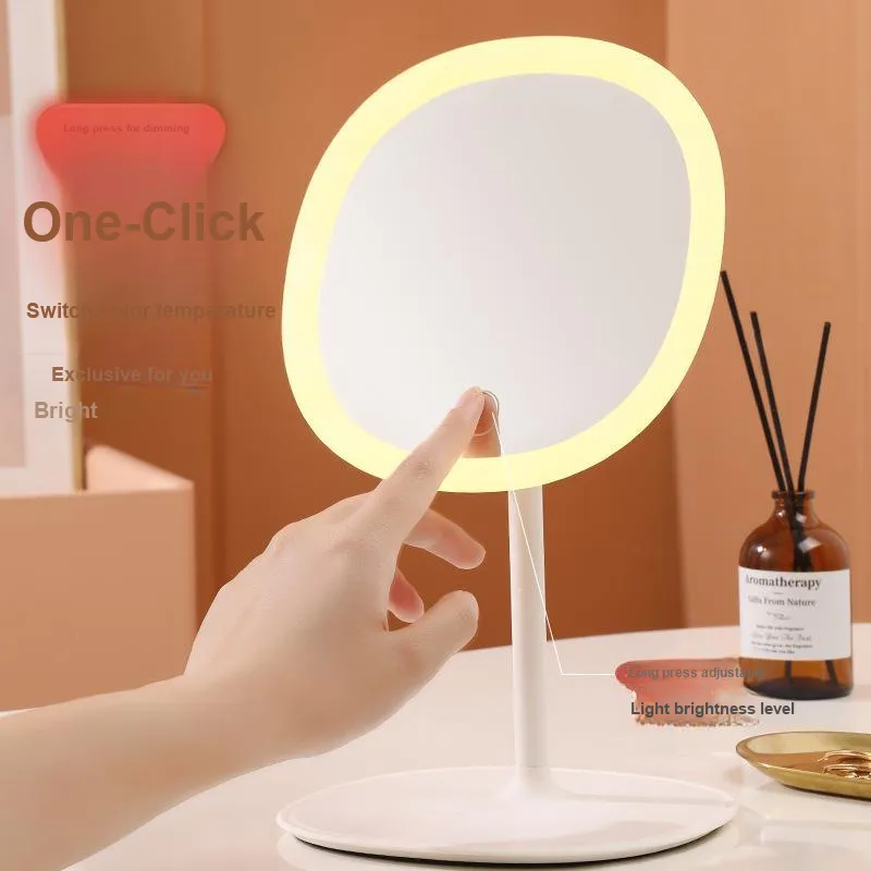 Evening Tang Desktop Portable With Light, Instagram Style Small Led Makeup Mirror Lighting Supplement-1