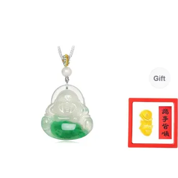 Zheng Tai Fook African Emerald Necklaces Unisex