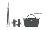 Adjustment Shoulder Strap 94-114cm+No Perforated (Graphite Gray with Silver-Tone Buckle)