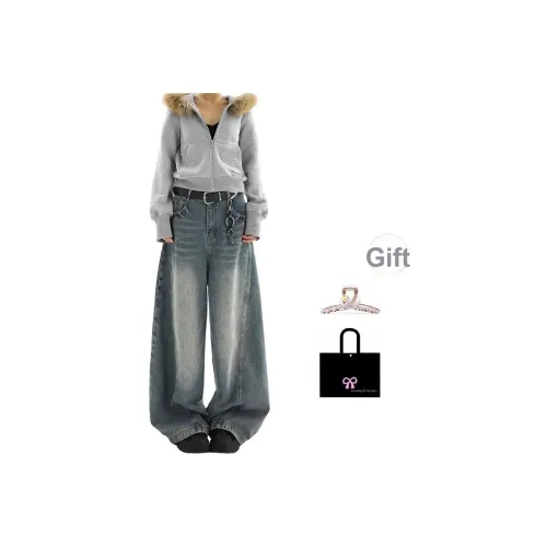 Aimilian Винтажные синие женские джинсы