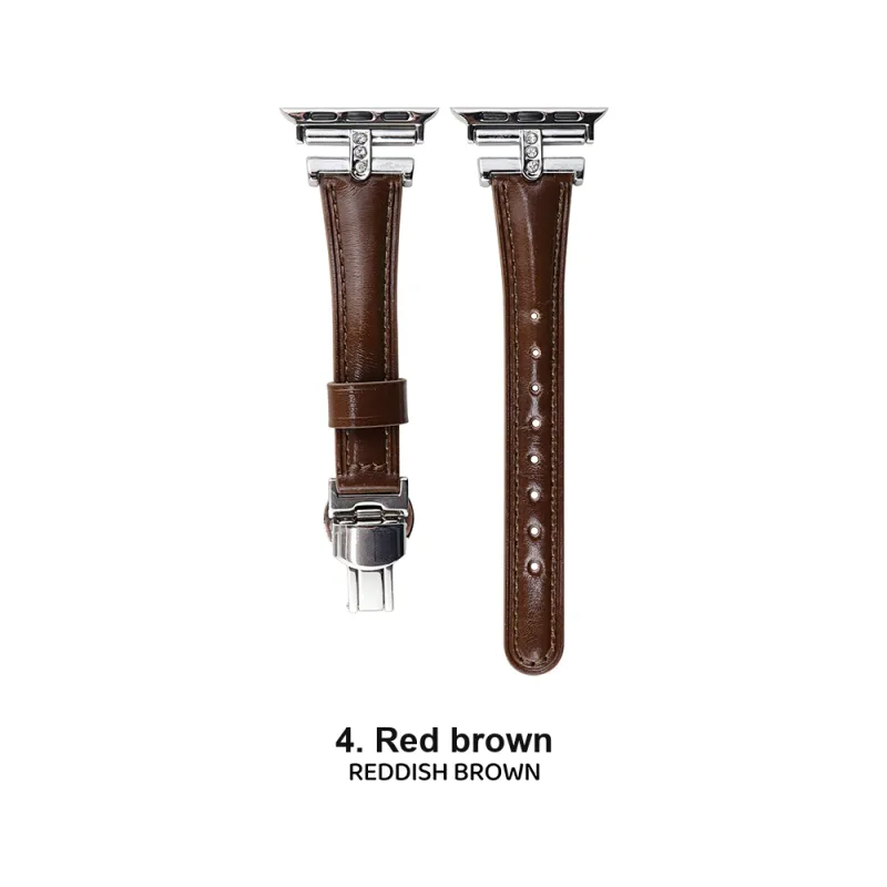 Vobafe Watch Band Apple Compatibility Waxed Leather Material-7