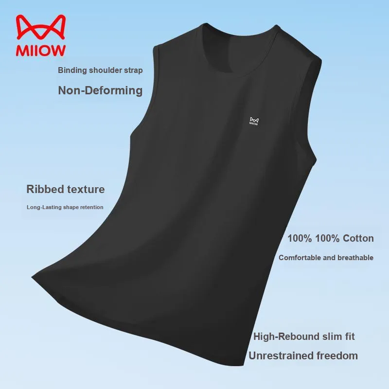 MIIOW Undershirts Men's 1 Pack White-9