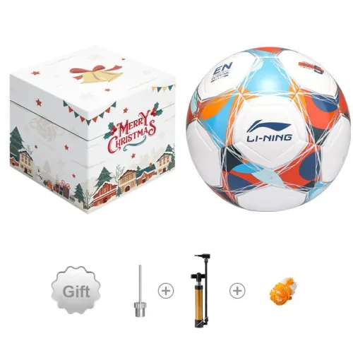 LiNing Size 5 Soccer TPU Seamless Thermal-bonding Unisex White/orange/gray-blue