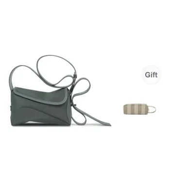 STAR TOWN Fabric Pillow Small Square Bag, Shoulder Bag, Crossbody Bag Trumpets Women's Milkshake White/Pine Gray Green