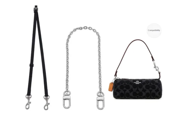 Lan Bao Fan Metal Shoulder Strap, Bag Accessory Women's Gold Tone-132