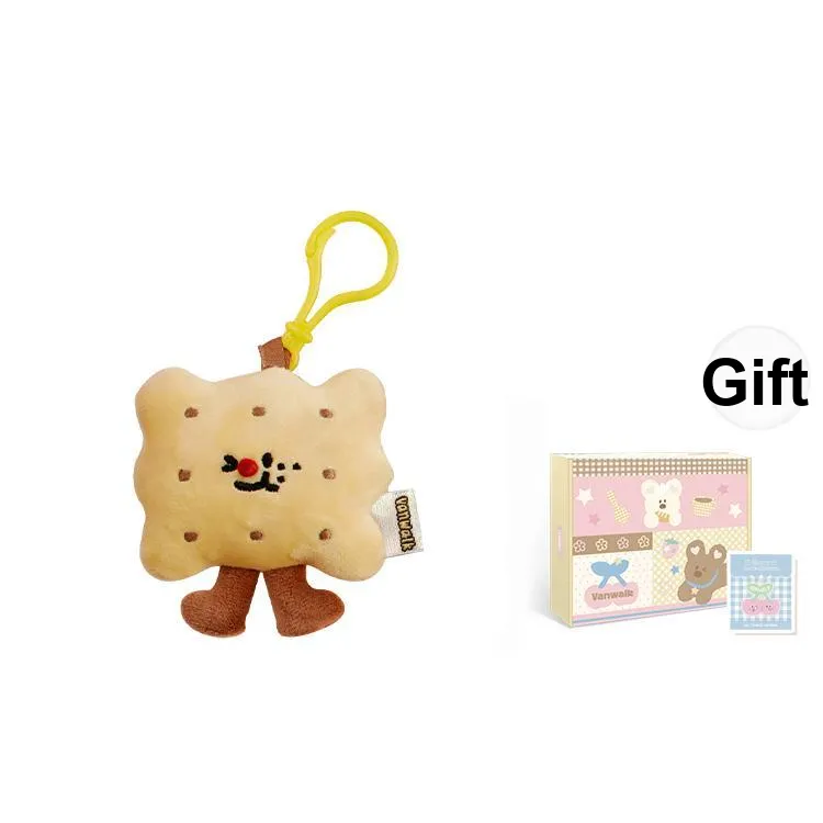 VANWALK Plush Bag Pendant Bag Accessory Small Size Unisex Brown/Yellow/Red-3