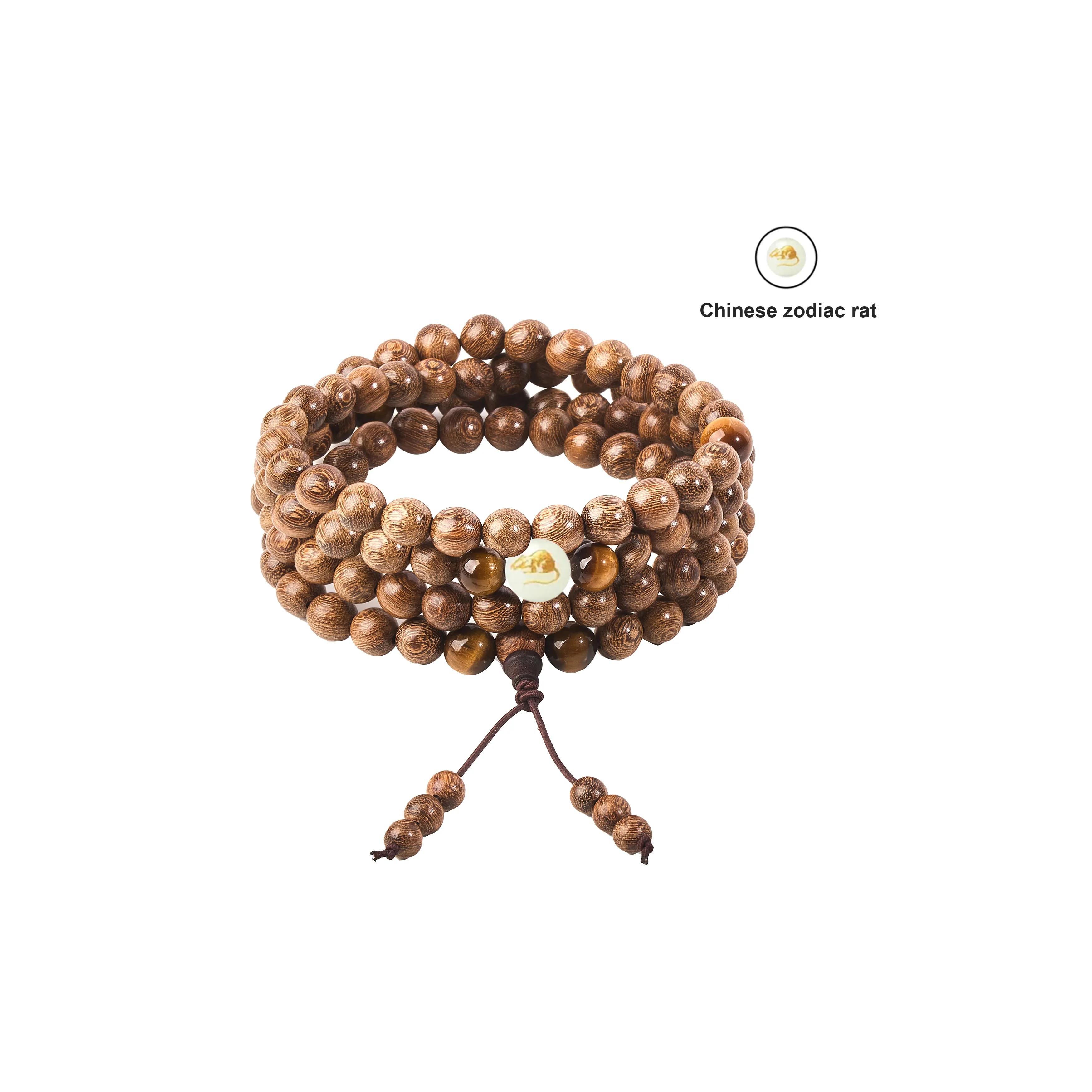 ZUIWENGLANGYASHANWENCHUANG Golden Sandalwood Bracelets Unisex