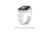 Four-Leaf Clover Metal Strap Bracelet in White