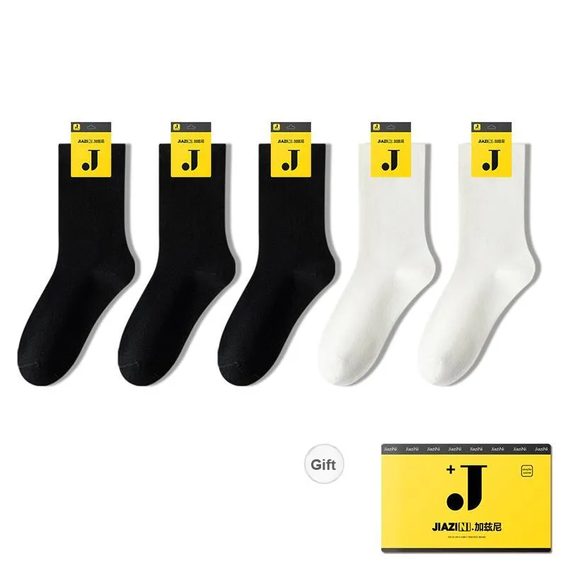 JIAZINI Mid Calf Socks Women's 5 Pack-12