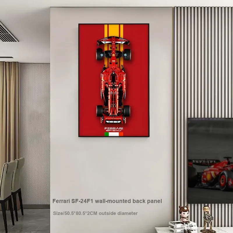 LIGHT YOUR BRICKS Compatibility LEGO 42207 Ferrari SF 24 F1 Racing Display Case Model Accessories-12