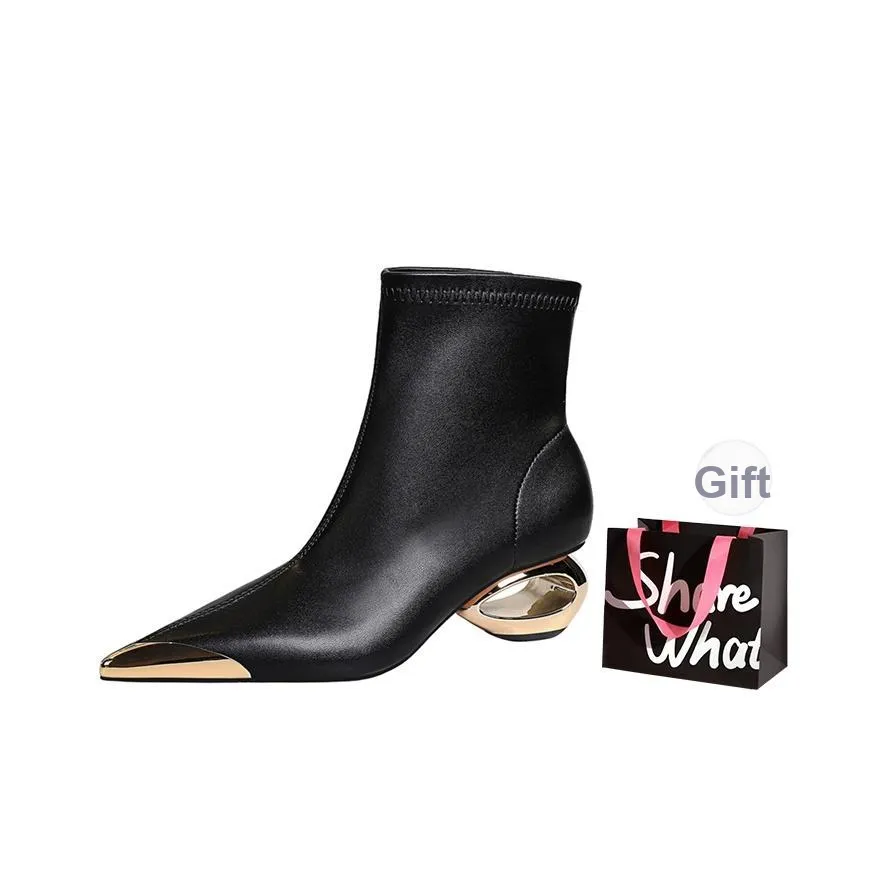 BIGTREE Ankle Boots Women's Gold/Silver