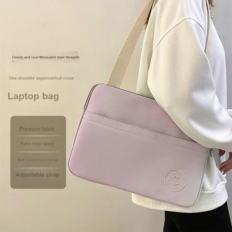 MUYKUY Cotton Fabric Laptop Bag Medium Size Unisex-1