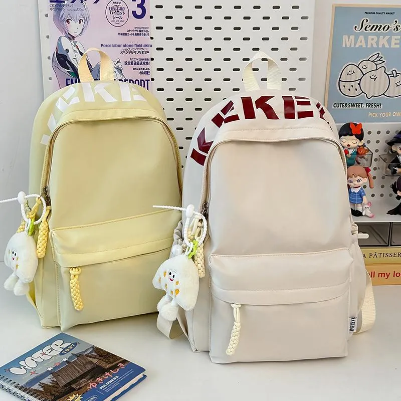 Wolfhorse Nylon Backpack Unisex Pink/Blue/White/Black/Yellow/Red-39