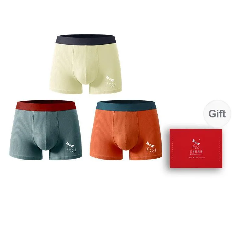 RED DRAGONFLY Cotton Panties Men's Gift Box Set Of 4-10