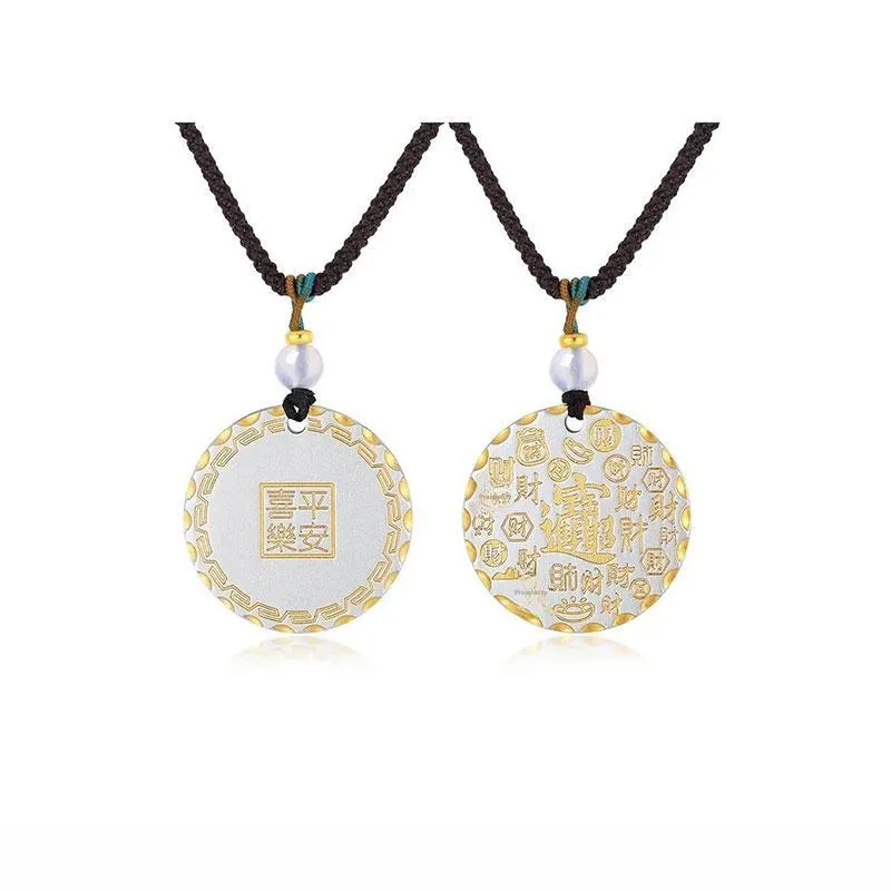 TUTAE 999 Fine Silver Necklaces Unisex Gold-7
