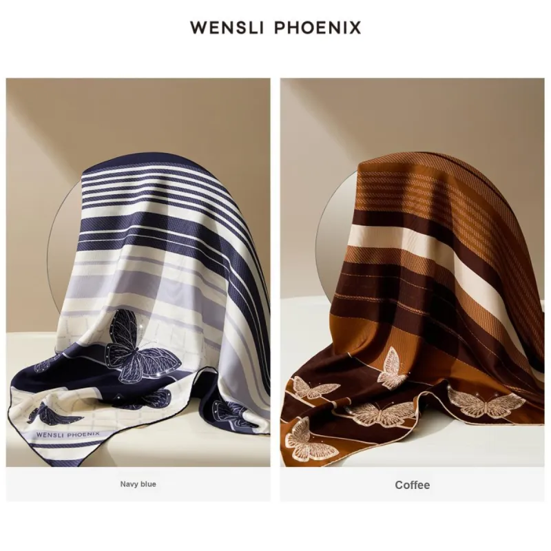 WENSLI Silk Scarves Unisex-4