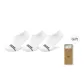 [Men's]White Monochrome *3 (3 Pack)