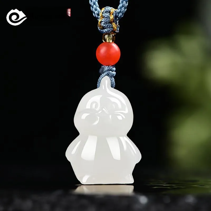 KUNYUYAO Hetian Jade Pendants White Jade Unisex-11