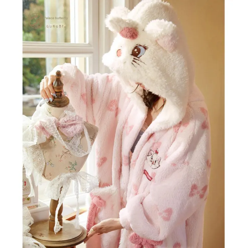 Gongdie x Disney Pajama Robe Women's Pink-1