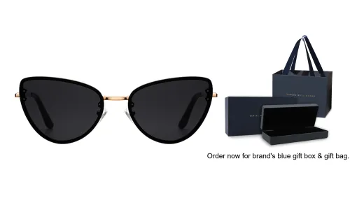 DW/DanielWellington Sunglasses Unisex Black & Rose Gold