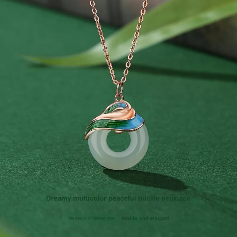Andaozi Hetian Jade Necklaces White Jade Women's-1