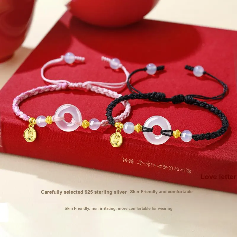 Lao Feng Xiang S925 Silver Bracelets Unisex-11