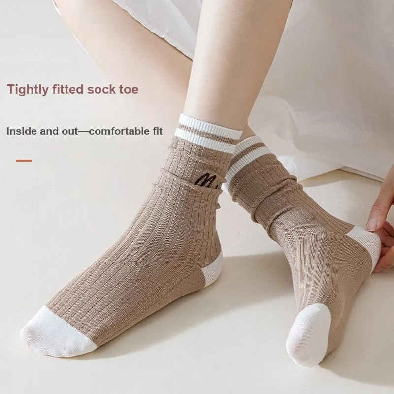 Lan Miao Mid Calf Socks Women's 7 Pack-12