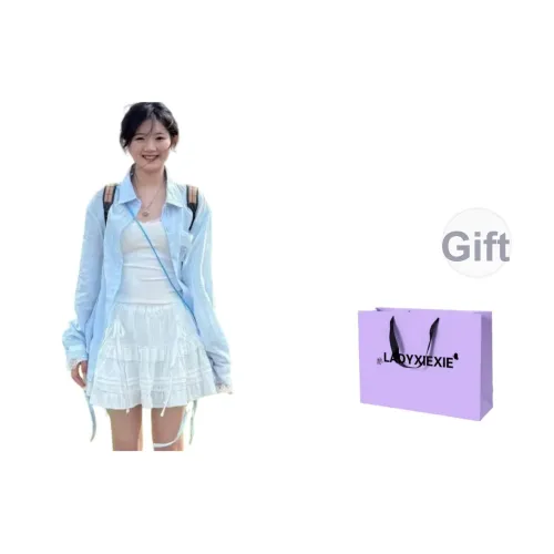 LADYXIEXIE Синий Женская Рубашка