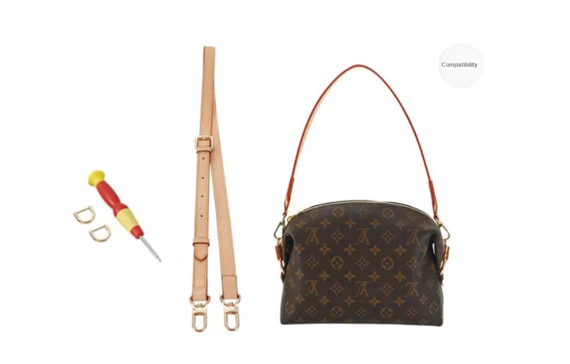 Lan Bao Fan Cow Leather Shoulder Strap Replacement And Modification Unisex Brown-9