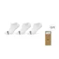[Men's]White Monochrome *3 (3 Pack)