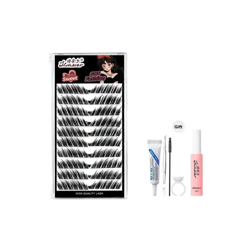 ZHENZHENSHINAIER 10 Rank Традиционный китайский стиль Наклонный Flying Лиса Серия Искусственные ресницы Один сегментированный кластер