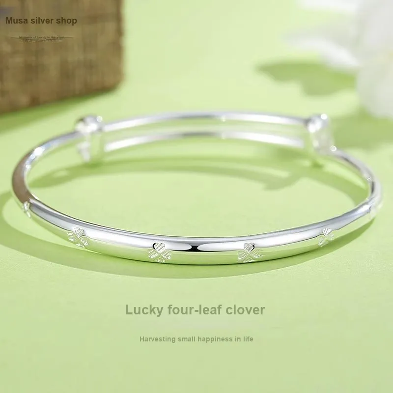 MIAOYINGE 999 Fine Silver Bangles Women's-3