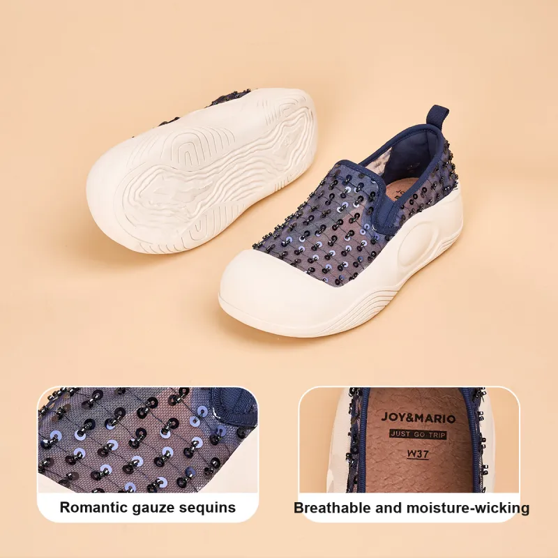 Joy&Mario Loafers Women's Champagne/Dark Blue-7