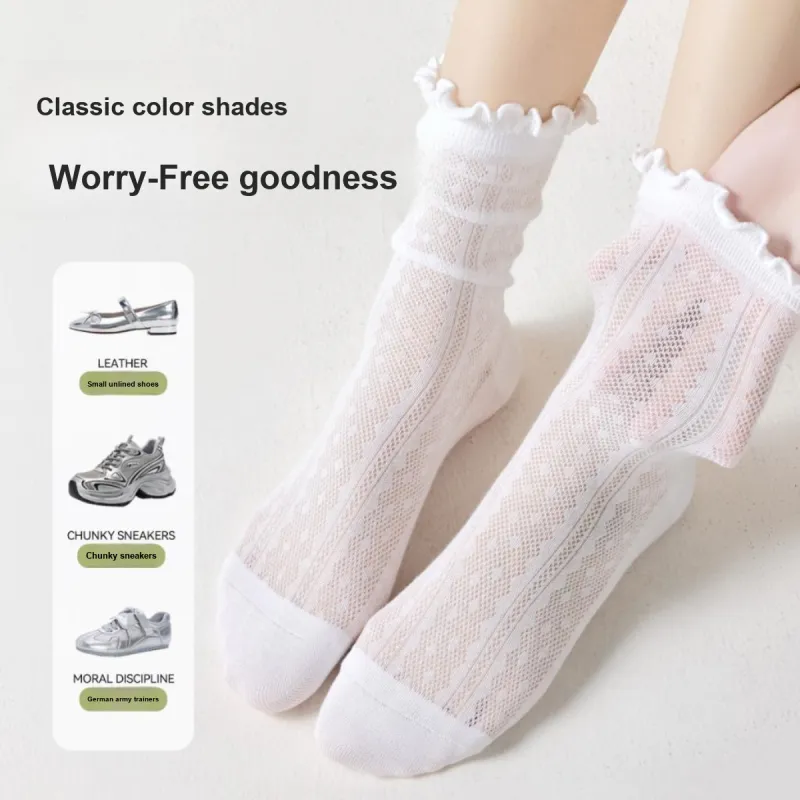 MIIOW Mid Calf Socks Women's 5 Pack-8