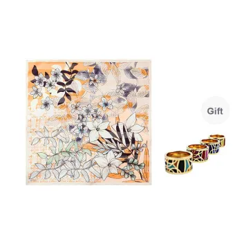 MARJAKURKI Silk Large Scarf Women's