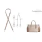 [Cameo Brown Three-Piece Set]Extender Chain 12.5cm+Decorative Chain 30.5cm+Crossbody Shoulder Strap 91-120cm