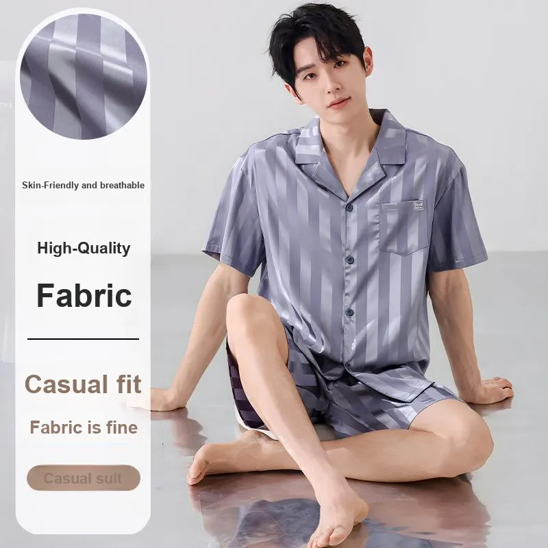 MIIOW Pajama Set Men's Silver Gray-1